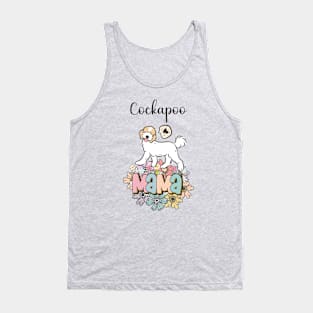 White and Apricot Cream Golden Cockapoo Mama 5 Tank Top